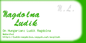 magdolna ludik business card